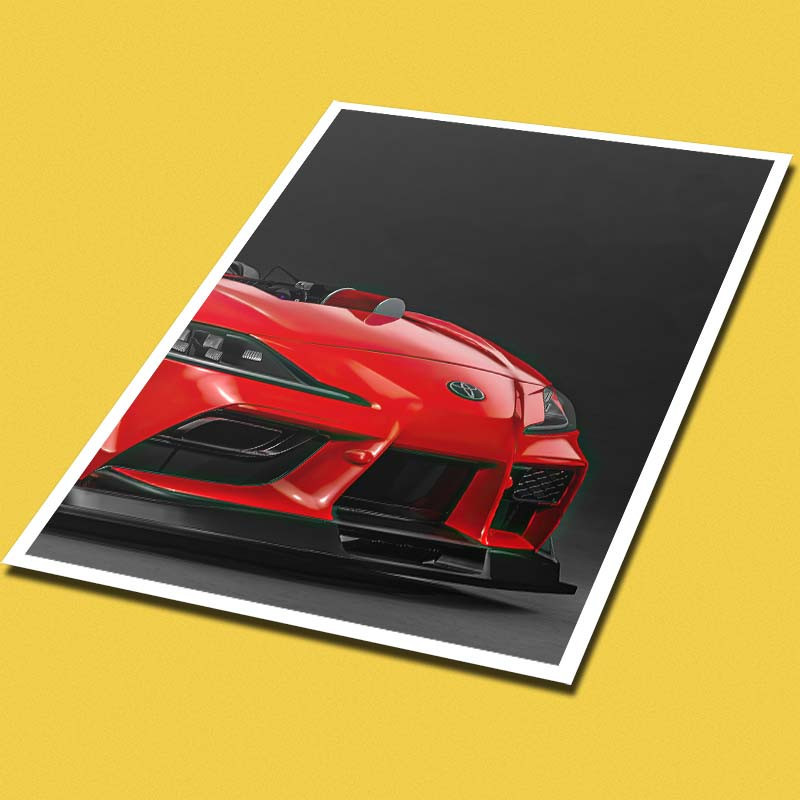 پوستر کارنيکا طرح تویوتا سوپرا Toyota Supra کد 46842 مجموعه 8 عددی