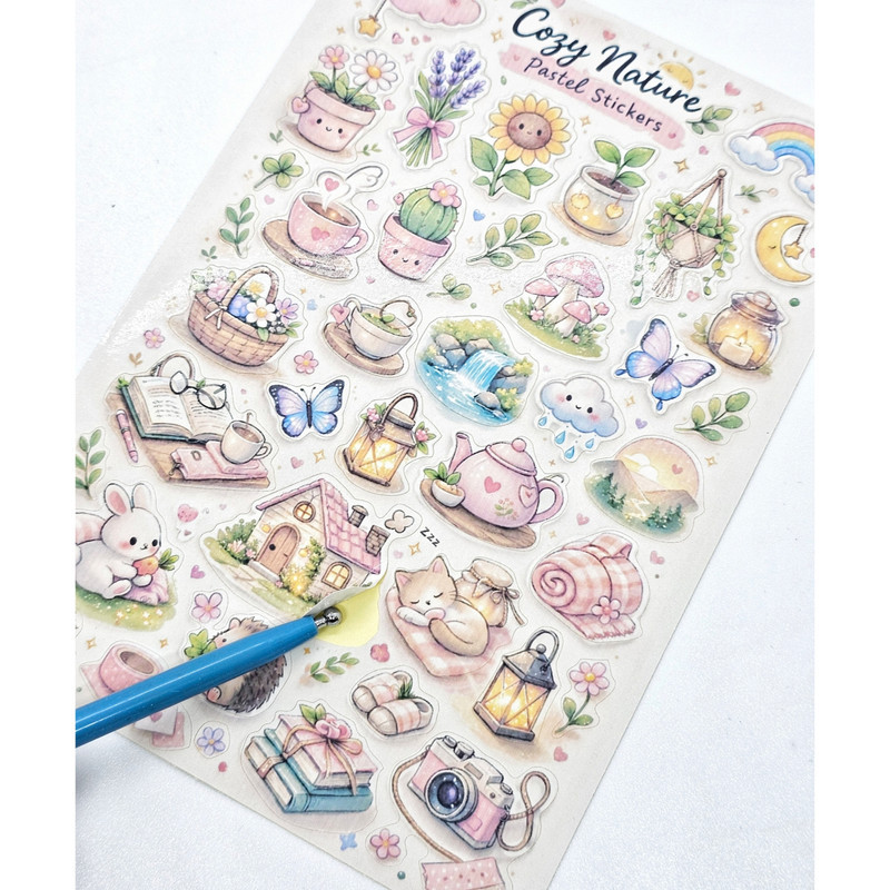 برچسب طرح برش خورده بولت ژورنال مدل Cozy Nature A5