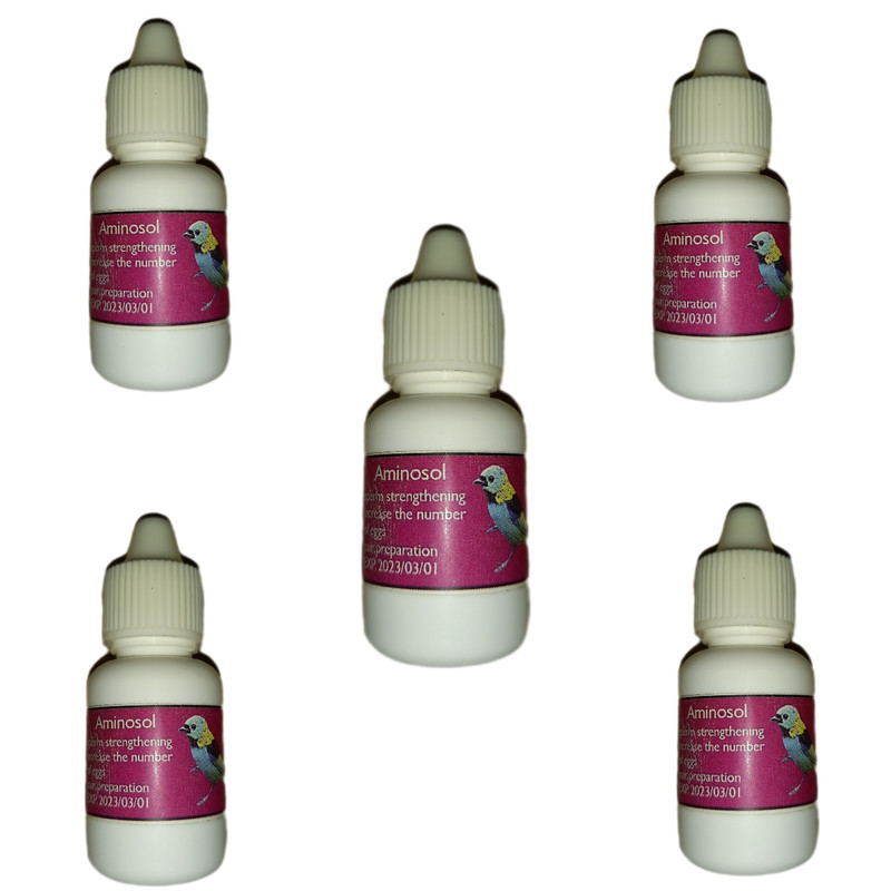 محلول افزایش تخم پرندگان زینتی آمینوسل کد 5ML حجم 5 میلی لیتر مجموعه 5 عددی