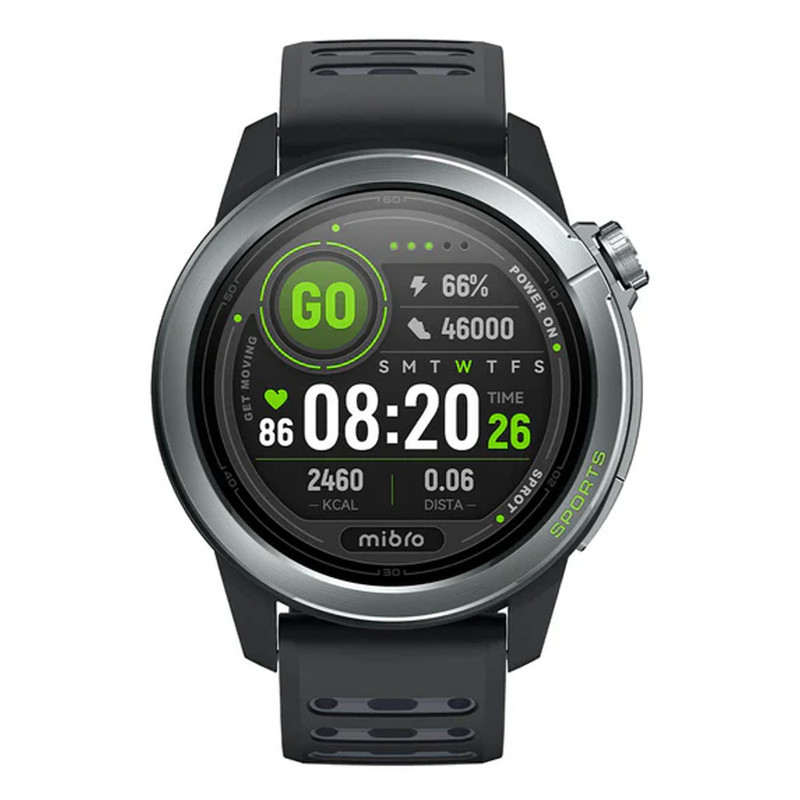 ساعت هوشمند 46 میلی‌متری میبرو مدل GS Active2 با بند سیلیکونی