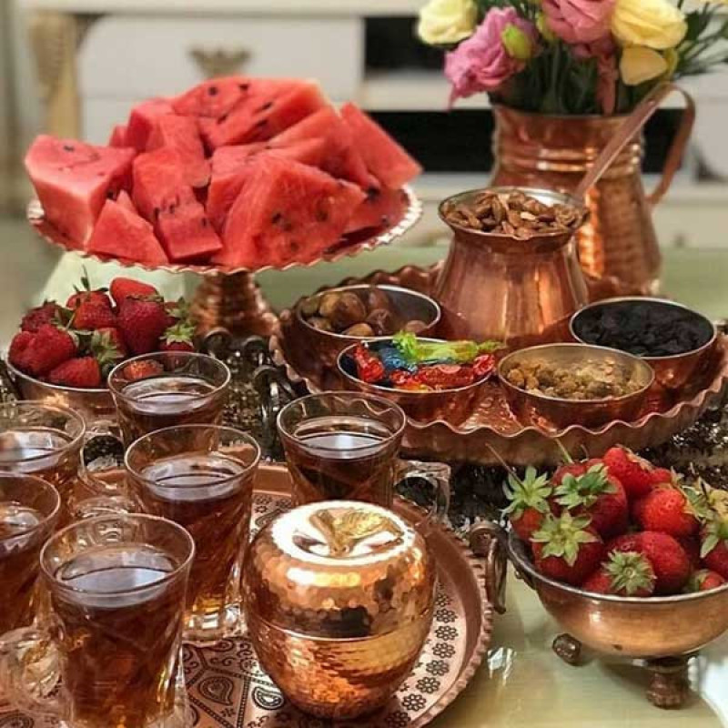 قندان مسی طرح انار کد ZH05.2