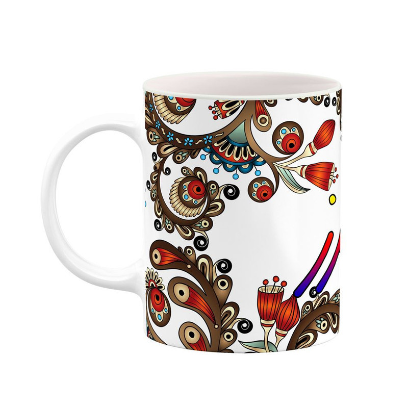 ماگ کاکتی مدل اسم فرامرز طرح سنتی گل و بته کد mgh46330