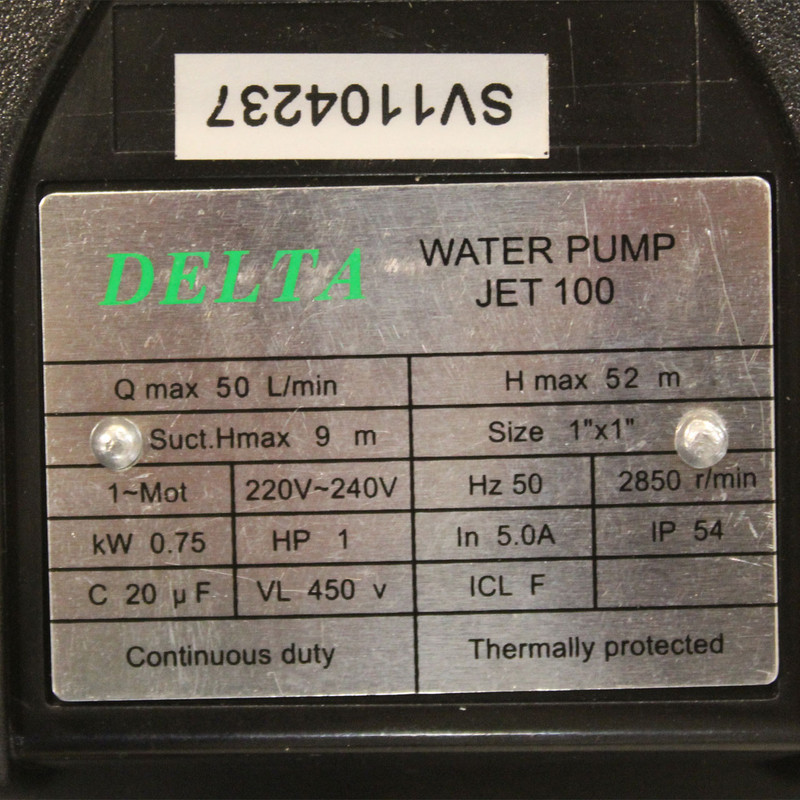 پمپ آب دلتا مدل JET 100 کد 1HP