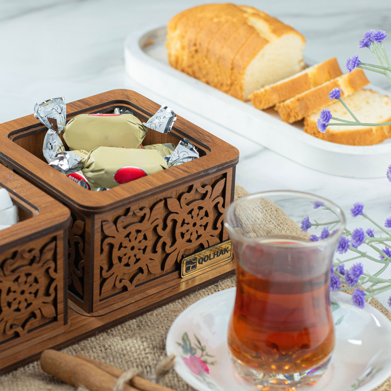 قندان قلهک مدل خاتون کد 1002  مجموعه سه عددی