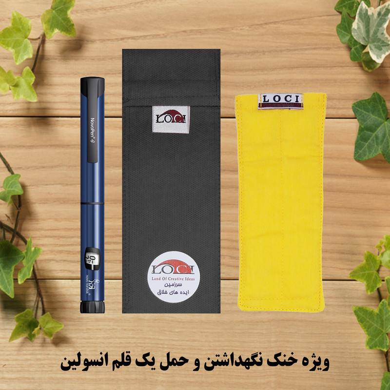 کیف خنک نگهدارنده انسولین لوک آی مدل 1 قلم کد 01 مجموعه 2 عددی