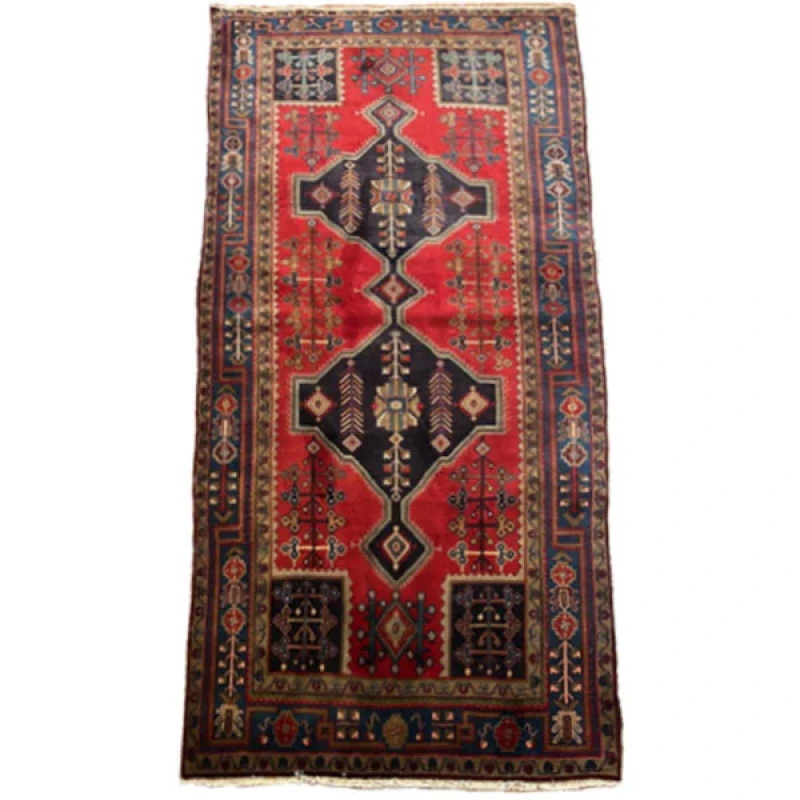 فرش دستبافت چهار و نیم متری مدل بلوچ کد Nkpa.ha.f19 زمینه قرمز