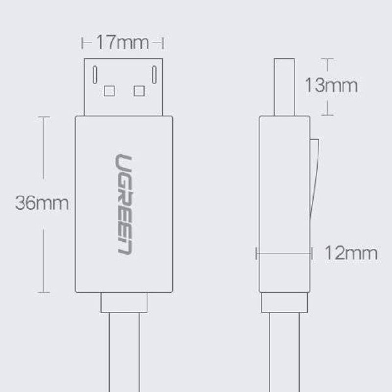کابل Display Port یوگرین مدل DP102-10245 طول 1.5 متر