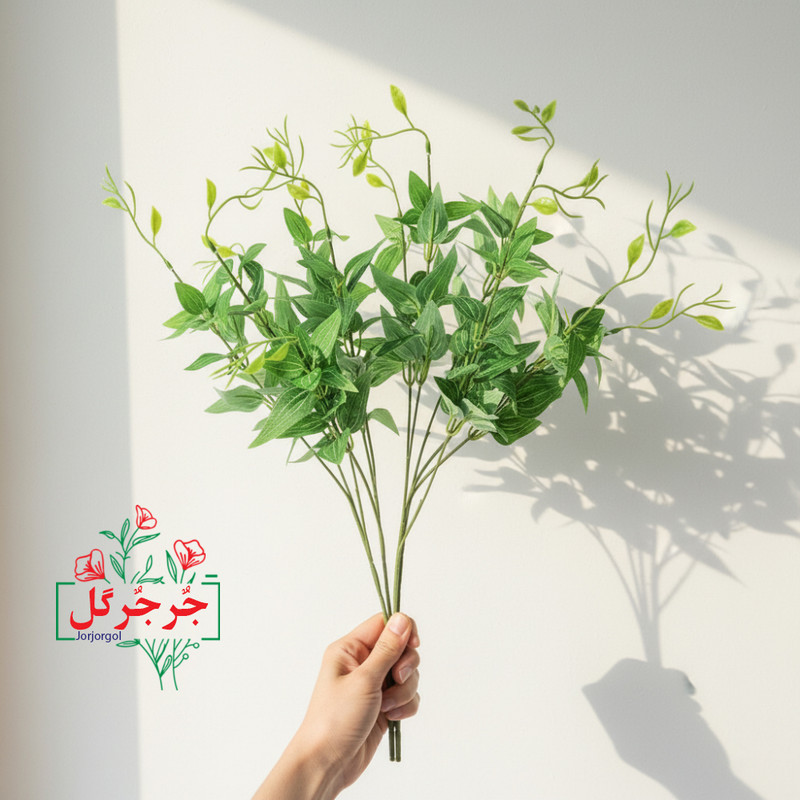 گل مصنوعی جُرجُرگل مدل بوته برگ چای