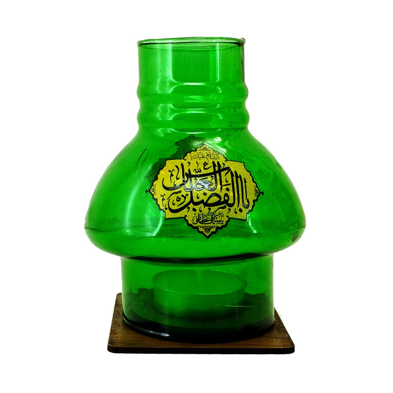 جاشمعی مدل مذهبی پایه چوبی طرح السلام علیک یا اباالفضل ع و السلام علیک یا اباعبدالله ع کد 102667