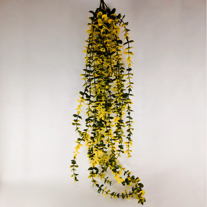 گل مصنوعی آویزی شمشادی ساده ضدآب قابل شستشو مناسب فضای باز و داخلی، ابعاد 20×20×80 سانتی‌متر، وزن 100 گرم، حدود 10 شاخه 60 تا 70 سانتی‌متر