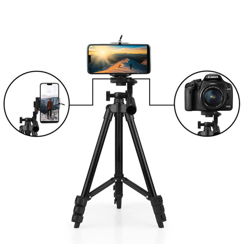 سه پایه دوربین نست مدل NT-510 به همراه گیره نگهدارنده موبایل