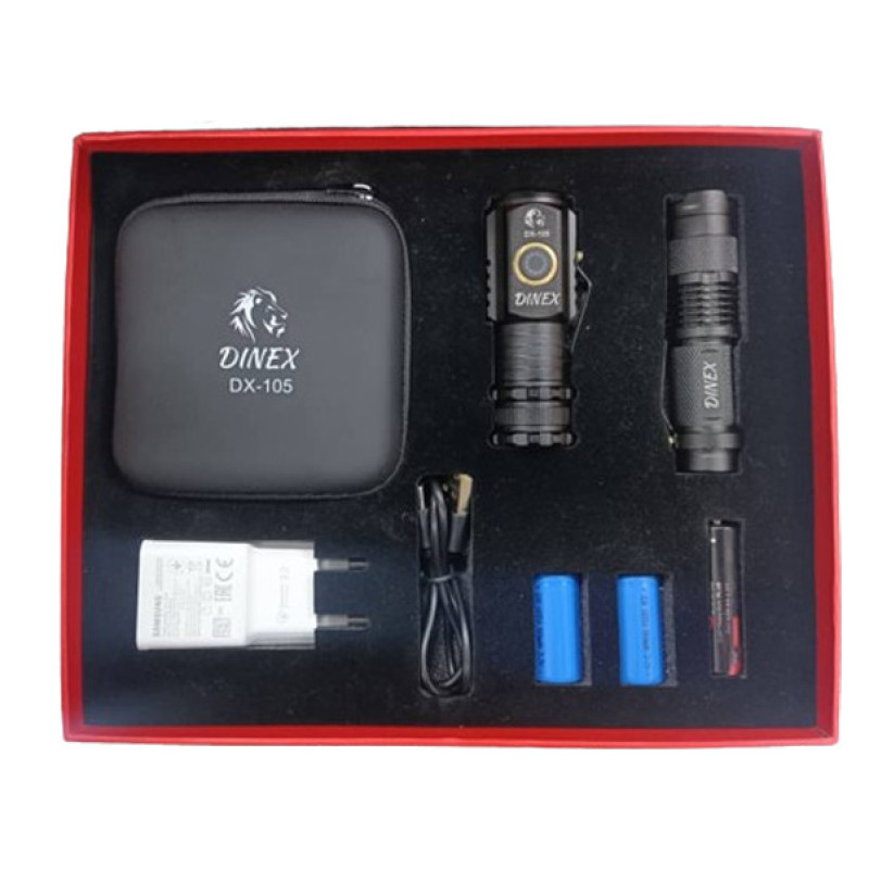 چراغ قوه دینکس مدل ضد آب  DX-105 با نور مهتابی