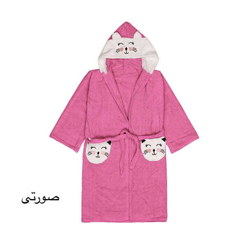 حوله پالتویی کودک هنرمند مدل cat سایز ۱۰۰×۹۰ سانتی متر