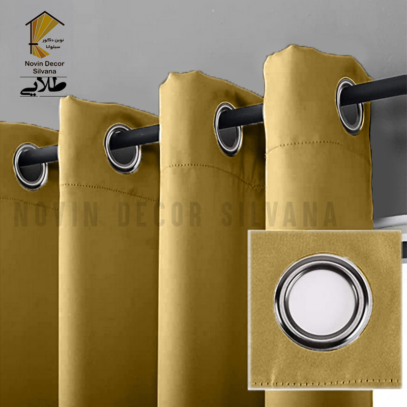 پرده پانچ نوین دکور سیلوانا مدل کتان سایز 200 × 280 سانتی‌متر