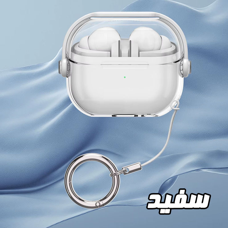 کاور مسیر مدل Translucent SHproof Protective مناسب برای کیس هدفون بی سیم سامسونگ Galaxy Buds 3  3 Pro به همراه گیره