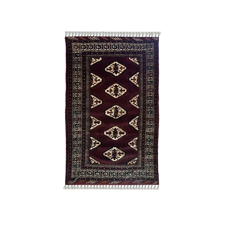 فرش دستبافت کناره طول یک و نیم متر مدل ترکمن کد NKP.RJ3