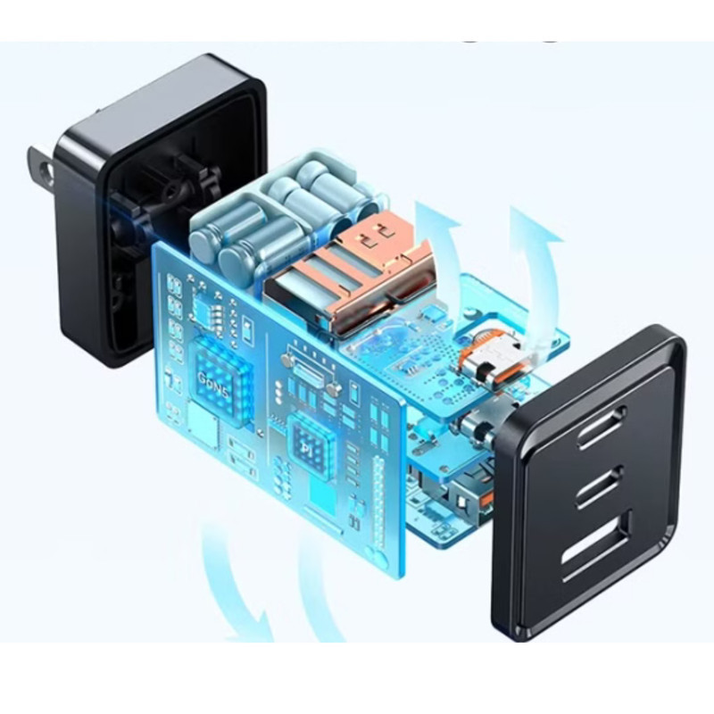 شارژر 67 وات دارای 2 پورت مک دودو مدل CH1536 به همراه کابل usb-c