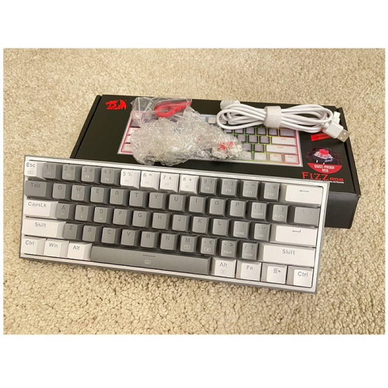کیبورد مخصوص بازی ردراگون مدل FIZZ K617-GREYWHITE
