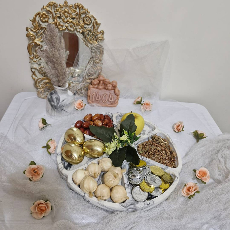 ست سه تکه هفت‌سین سنگی مدل دلدار