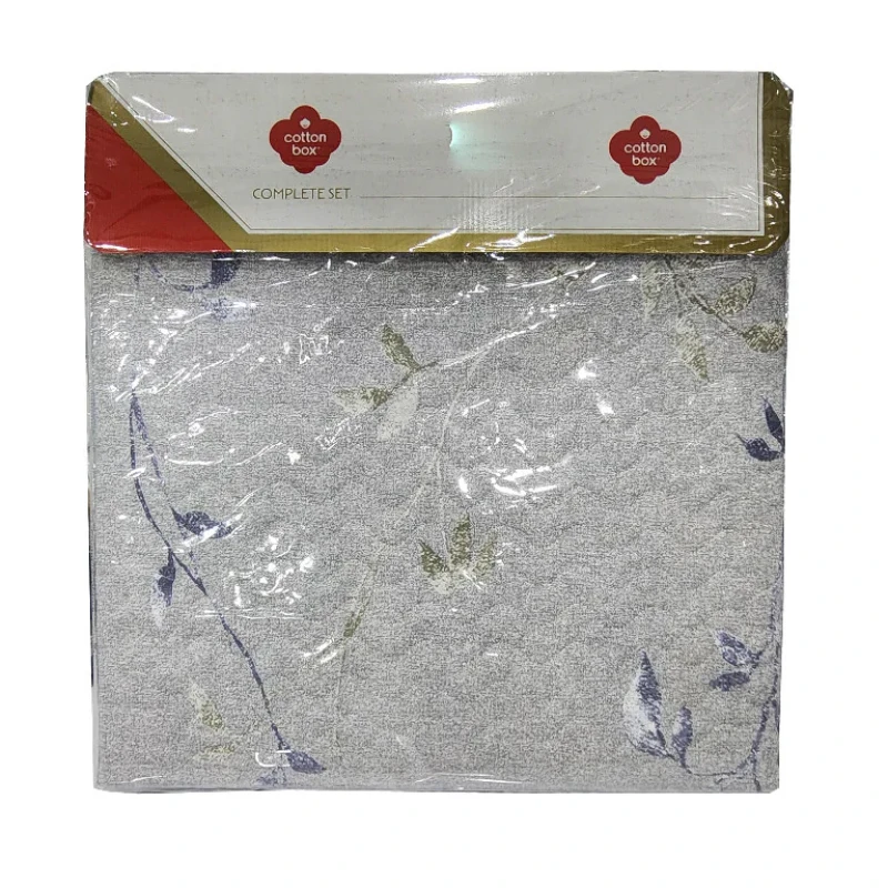 سرویس روتختی دو نفره 4 تکه کاتن باکس مدل Mode Line Complete Seti Nitsa Lacivert