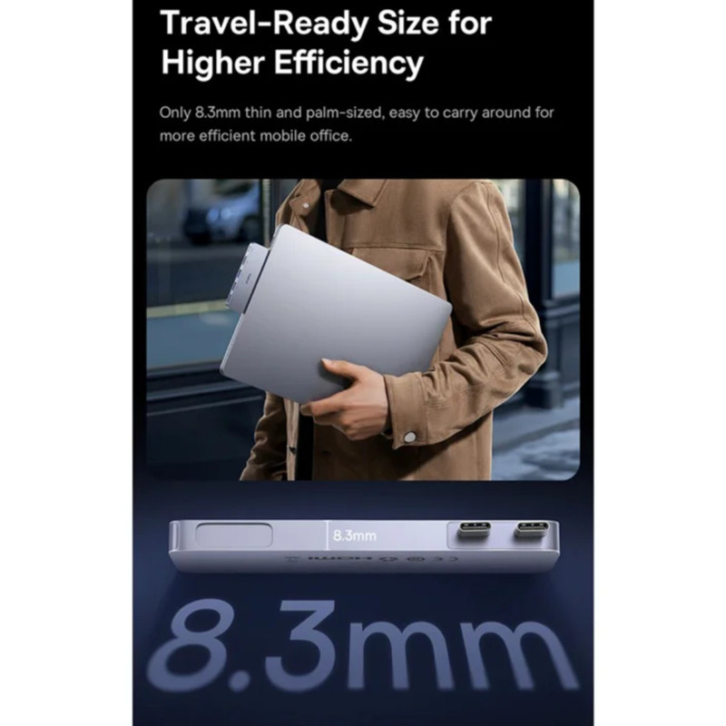 هاب 5 پورت USB-C بیسوس مدل  BS-OH180  Direct Link Type
