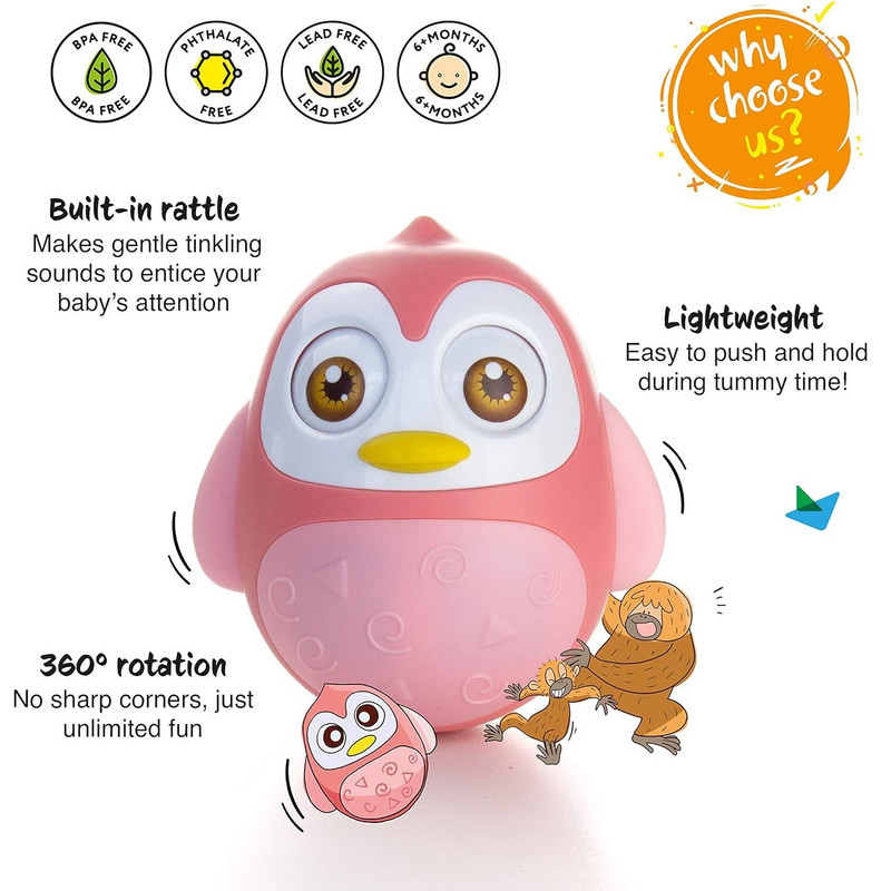 جغجغه هانگر مدل پنگوئن تعادلی طرح Roly Poly Penguin