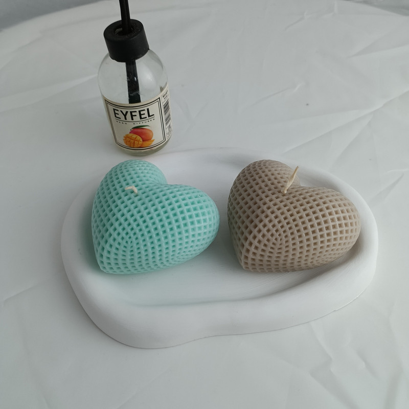 شمع استوانه ای بدون بو طرح قلب PD137 زمان اتمام 100 دقیقه بسته 2 عددی