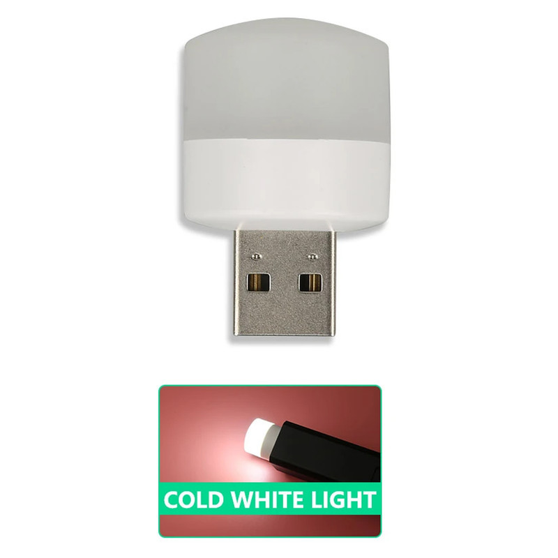 چراغ قوه مدل USB با نور مهتابی بسته 10 عددی