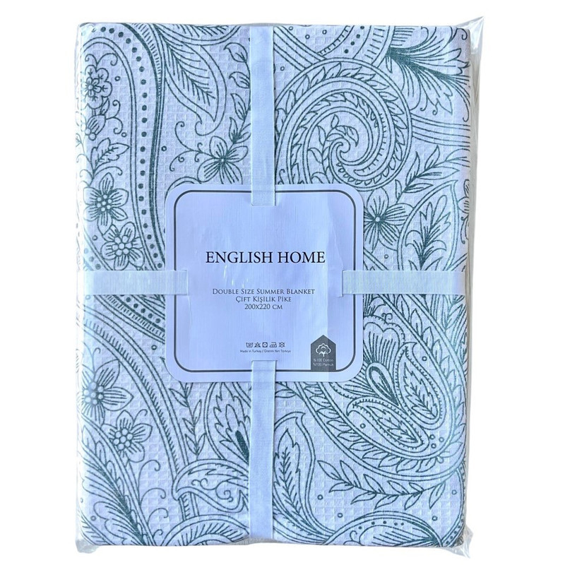 روتختی دو نفره انگلیش هوم مدل Pure Shawl سایز 220x200 سانتی‌متر