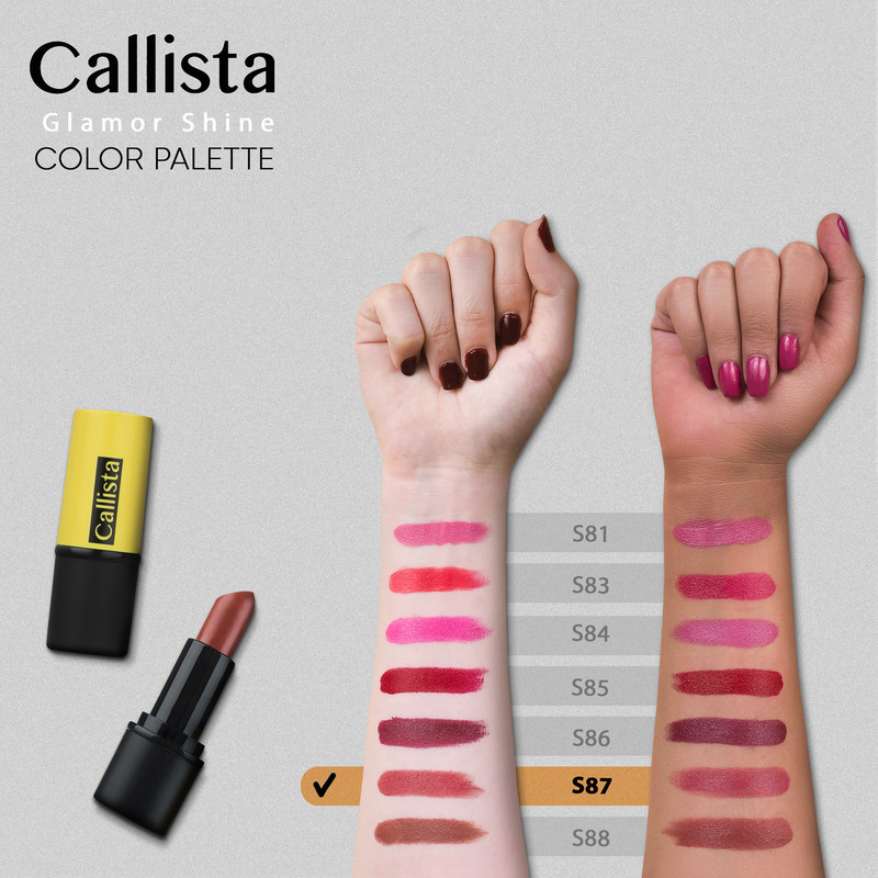 رژ لب جامد کالیستا مدل Glamor Shine شماره S87