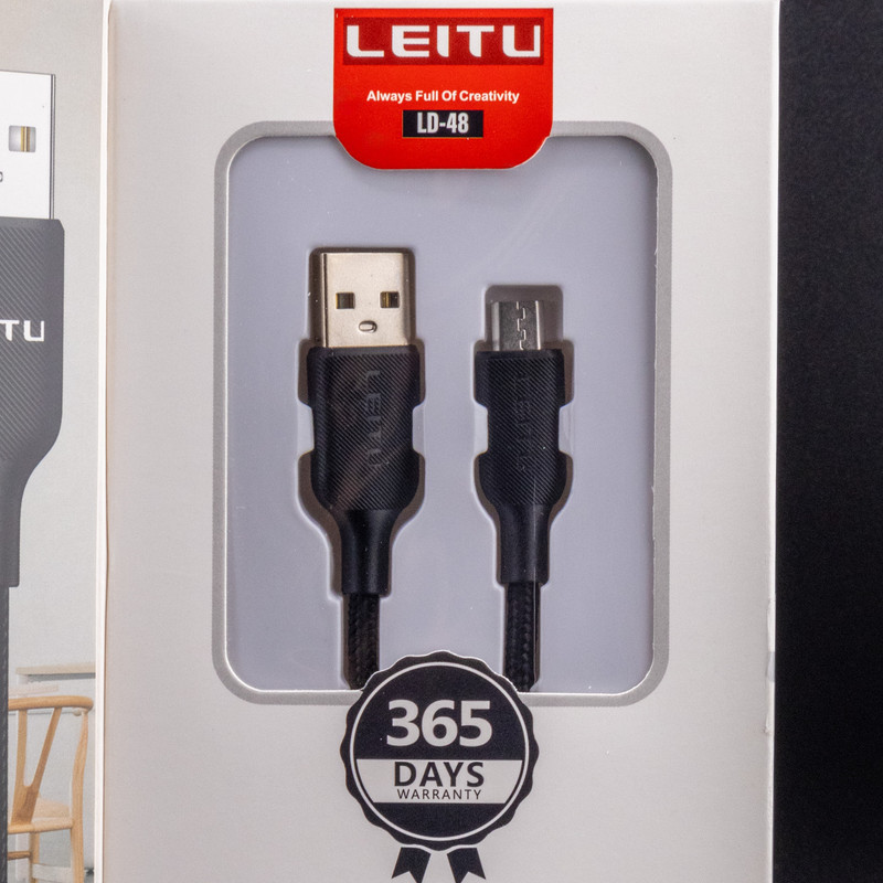 کابل تبدیل USB به MicroUSB لیتو مدل LD-48 طول 2 متر