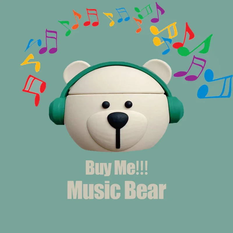 کاور مدل Musicbear مناسب برای کیس اپل Airpod1Airpod2