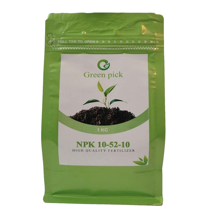 کود کامل فسفر بالا گرین پیک مدل NPK 10-52-10 وزن یک کیلوگرم