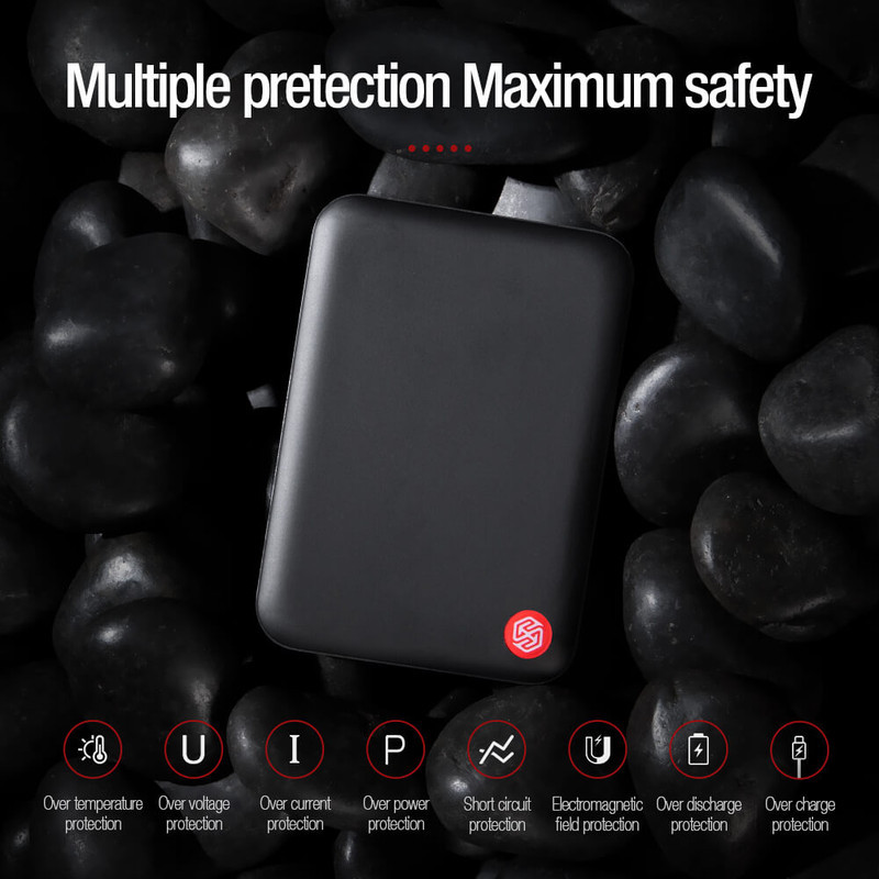 پاوربانک 15 وات نیلکین مدل MagSafe PowerStone Magnetic ظرفیت 5000 میلی‌آمپرساعت