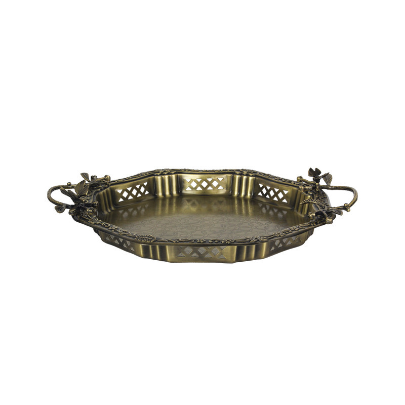 سینی دسته دار سالینو مدل پروانه کد 6024 سایز 35x29 سانتی متر