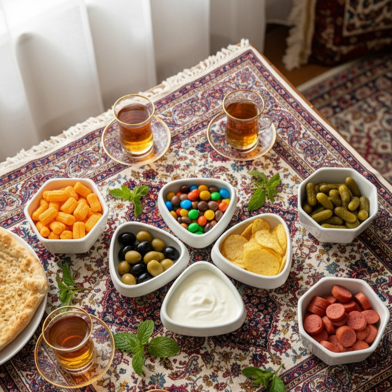 پیاله مدل سرامیکی طرح ۶ ضلعی مجموعه ۲ عددی