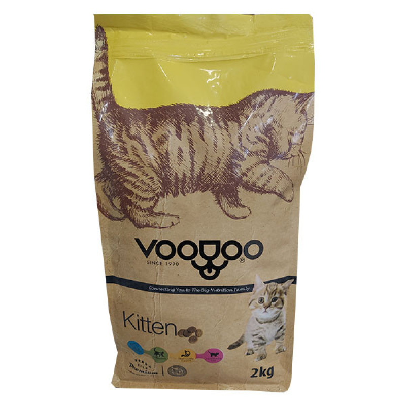 غذای خشک گربه وودوو مدل Kitten وزن 2 کیلوگرم