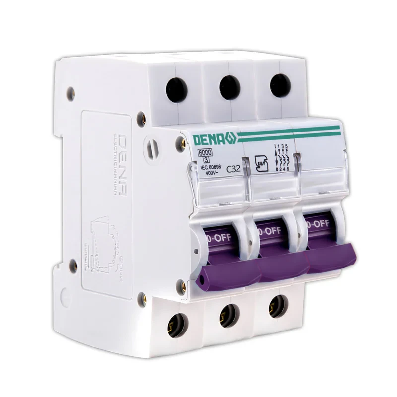 فیوز مینیاتوری سه پل 32 آمپر دنا الکتریک ایرانیان مدل C32-6KA-3P