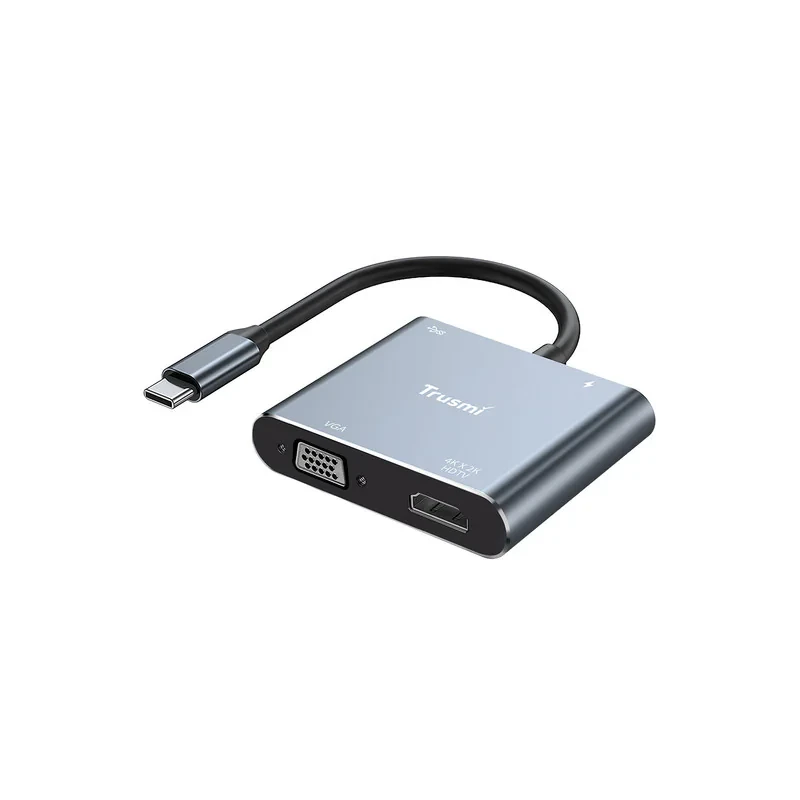 مبدل USB-C به HDMIUSB3.0VGA تراسمی مدل DS01-03