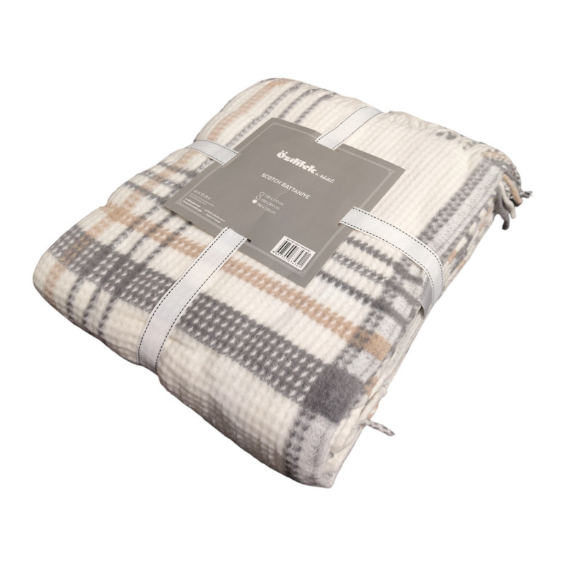 پتو دو نفره ازدیلک مدل Scotch Battaniye سایز 220x180 سانتی‌متر