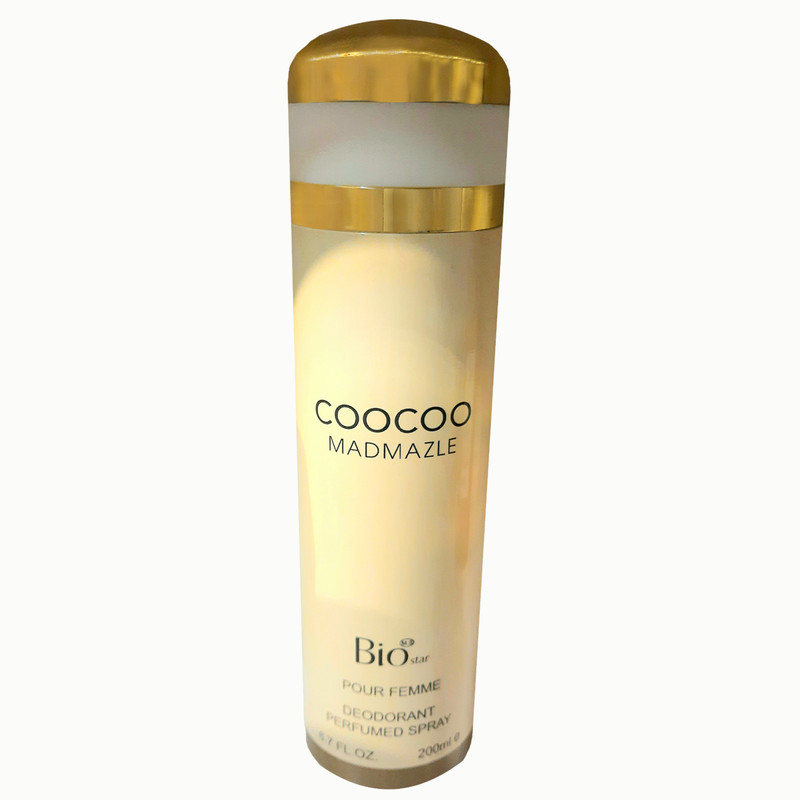 اسپری بدن زنانه بیو استار مدل coocoo madmazle حجم 200 میلی لیتر