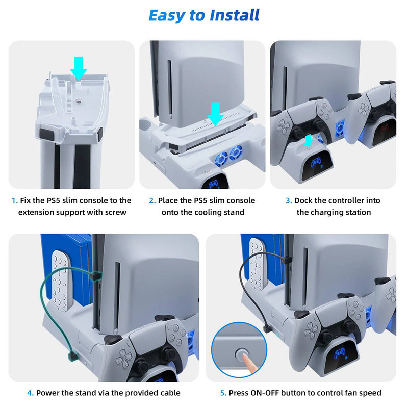 پایه پلی استیشن 5 دابی مدل Multlfunctiona Cooling Stand TP5-3532B