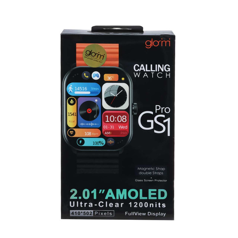 ساعت هوشمند 44 میلی متری گلوریمی مدل APY BASS GS1 PRO با بند سیلیکونی