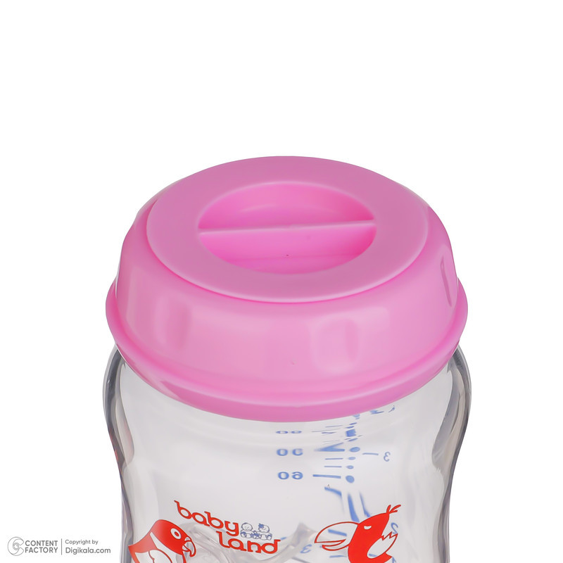 شیشه شیر بیبی لند مدل دهانه عریض ارتودنسی پیرکس کد 05450 گنجایش 150 میلی لیتر