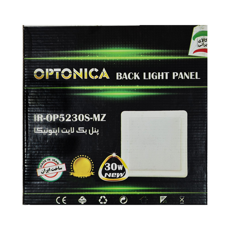 پنل ال ای دی 30 وات اپتونیکا مدل مربع روکار کد IR-OP5230S-MZ
