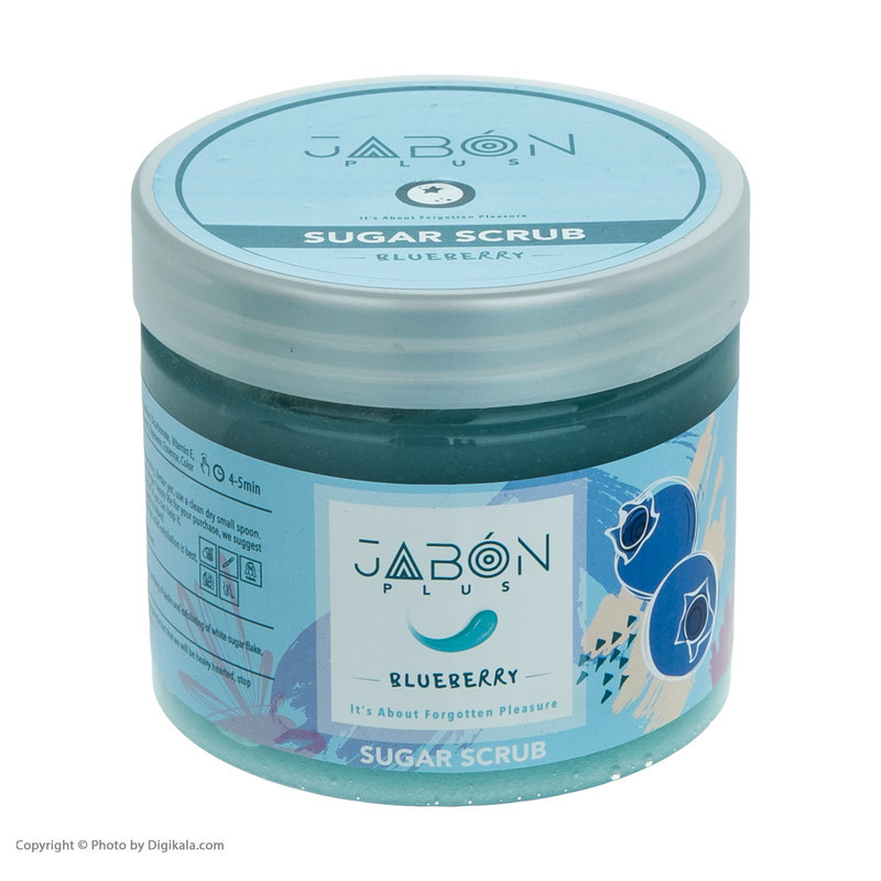 اسکراب شکری لایه بردار پوست ژبن پلاس مدل Blueberry وزن 450 گرم