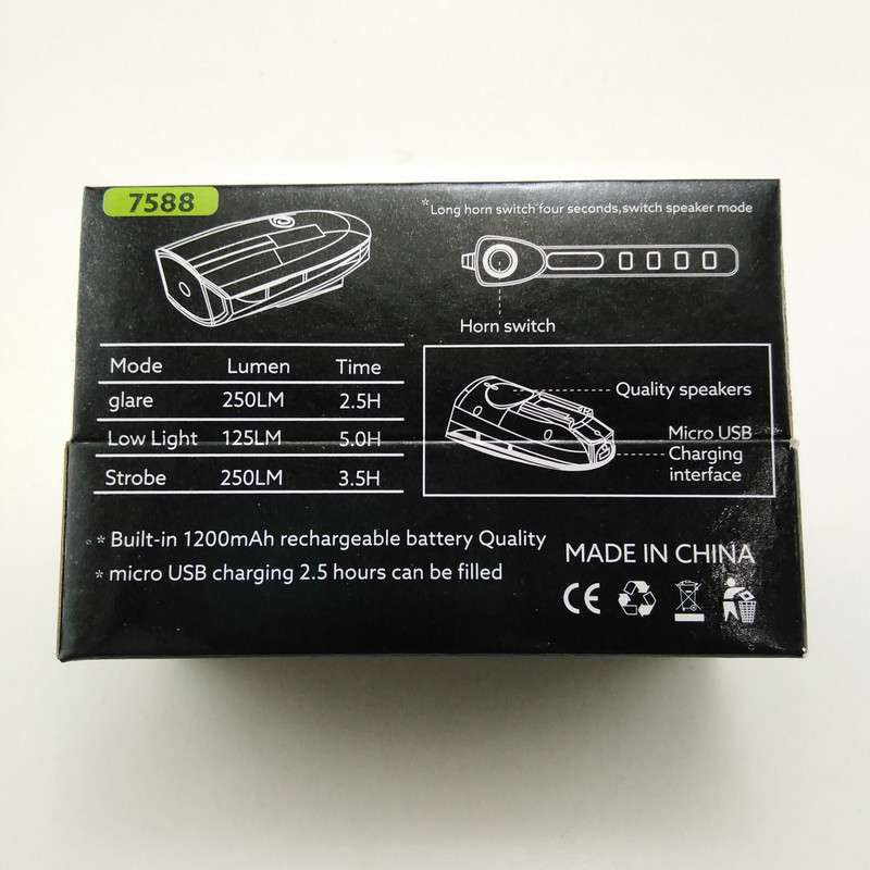 چراغ جلوی دوچرخه مدل LB7588