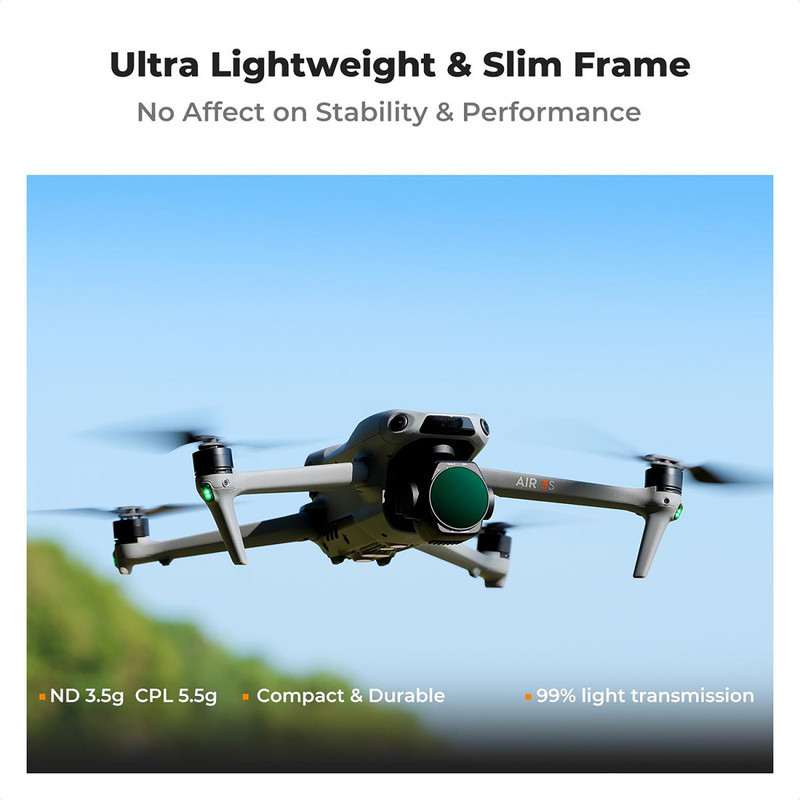 فیلتر لنز کی اند اف مدل PACK ND FILTER SEف 3(ND8+ND16 +CPL) FOR DJI AIR3 - NANO-X