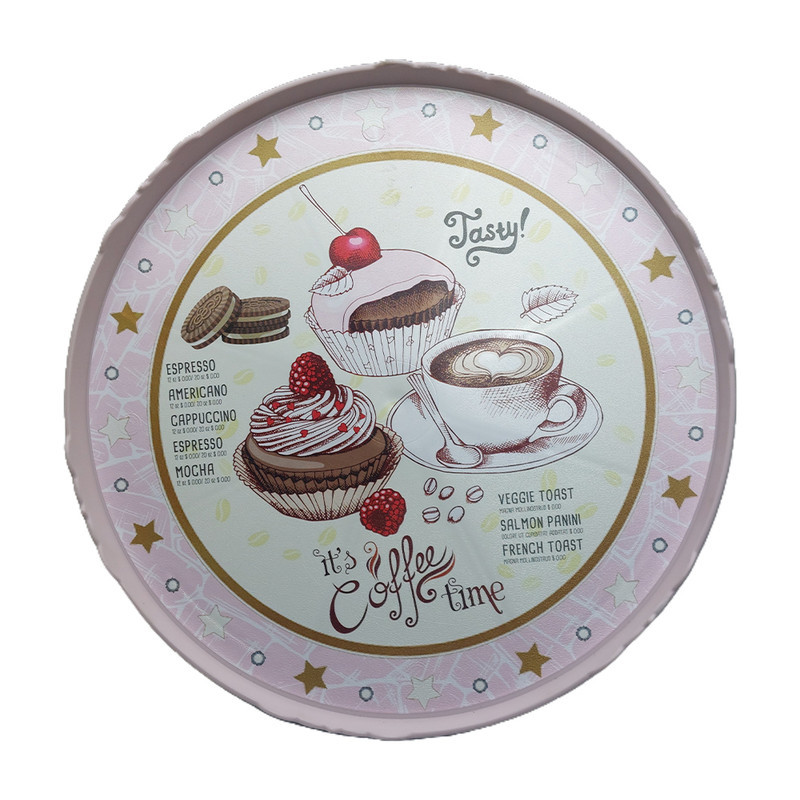 سینی سرو کیک طرح کاپ کیک با درپوش شفاف و دسته، مناسب نگهداری و نمایش دسر و شیرینی