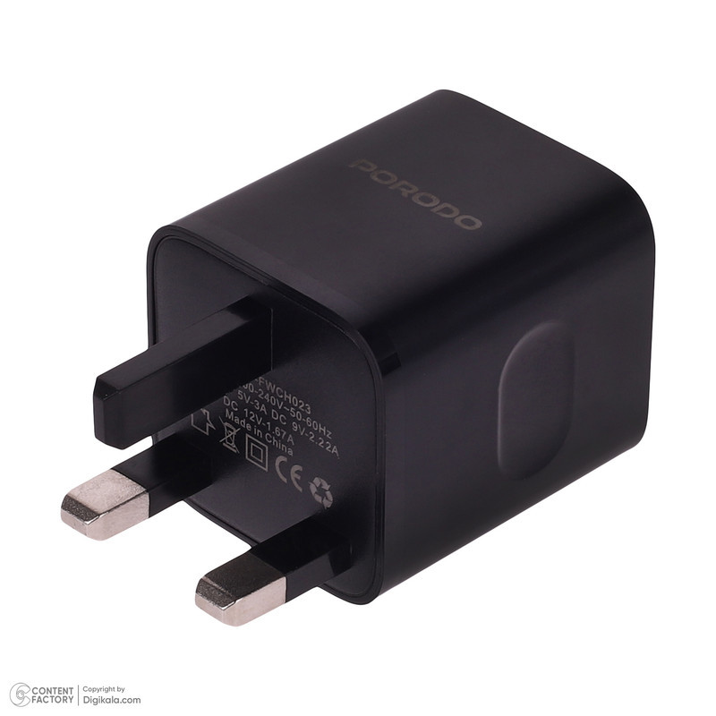 شارژر دیواری 20 وات پرودو مدل USB-C Power delivery Wall Charger-FWC023
